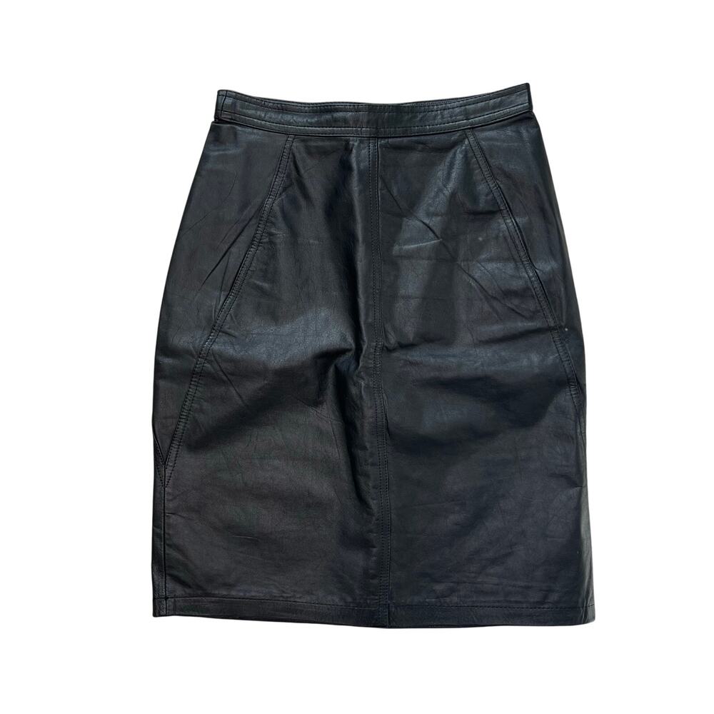 ❤️❤️Black Leather Pencil Skirt